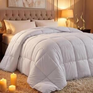 COMFORTER FULL/QUEEN-MICROFIBER-WHITE